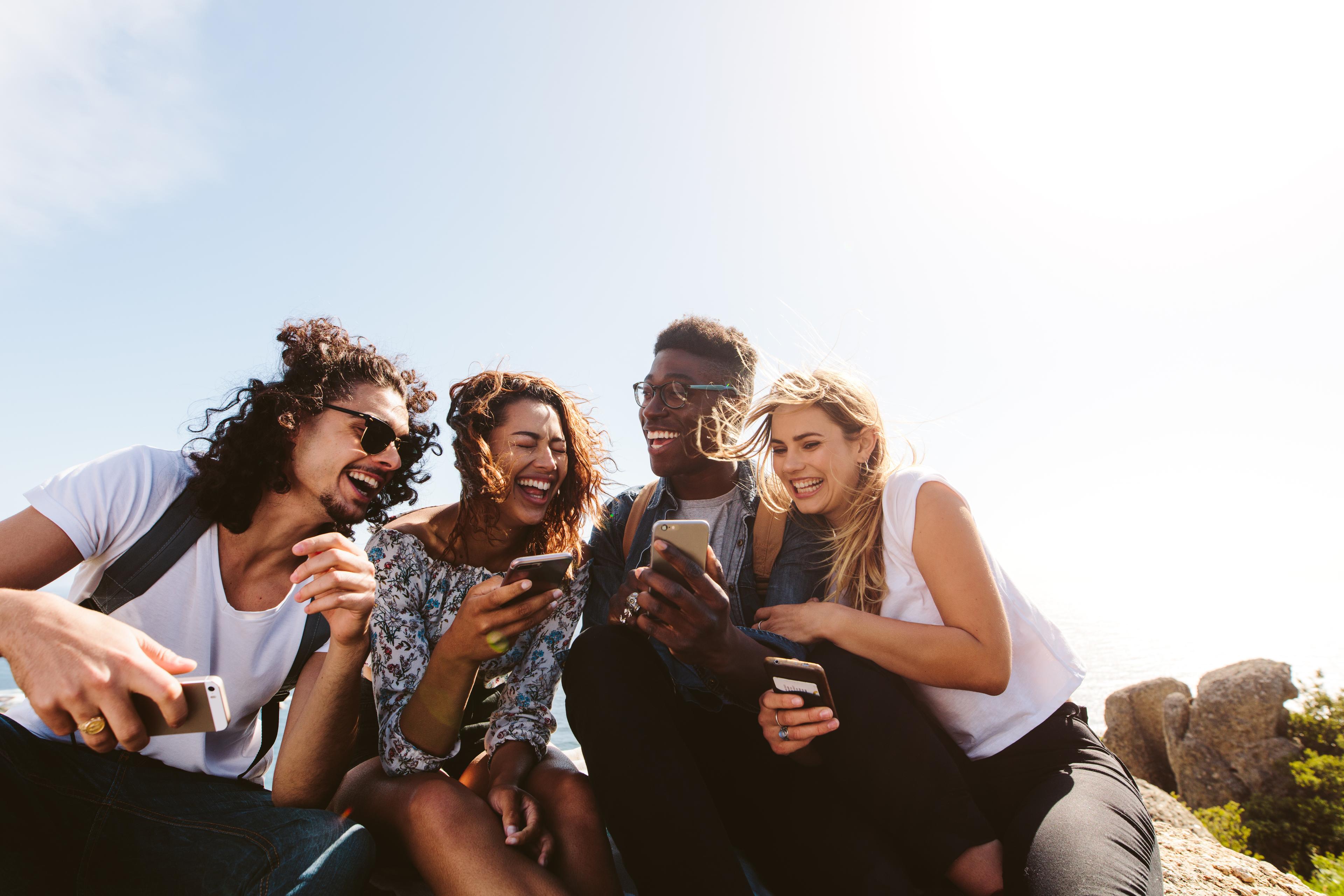 people laughing