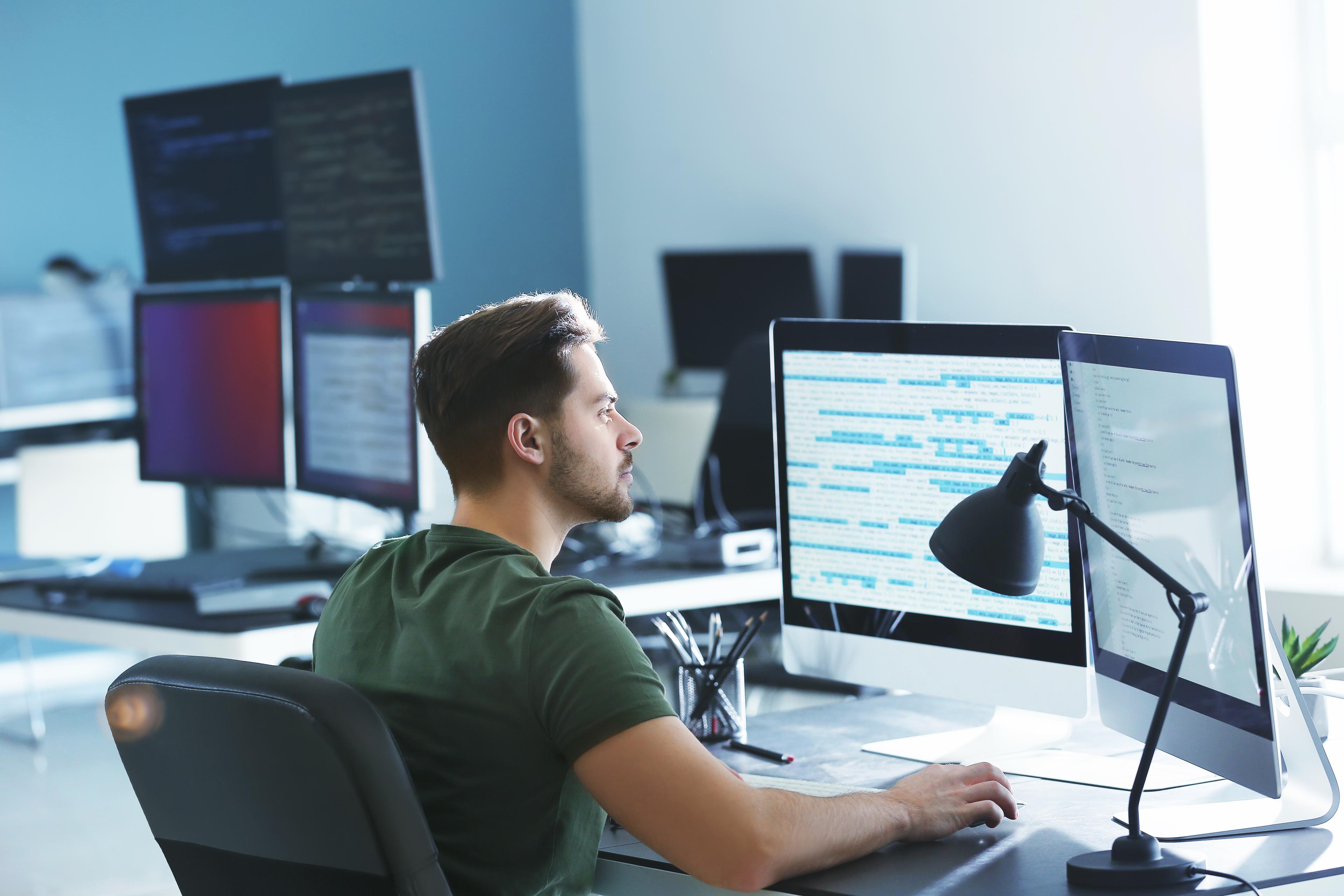 men using a a computer