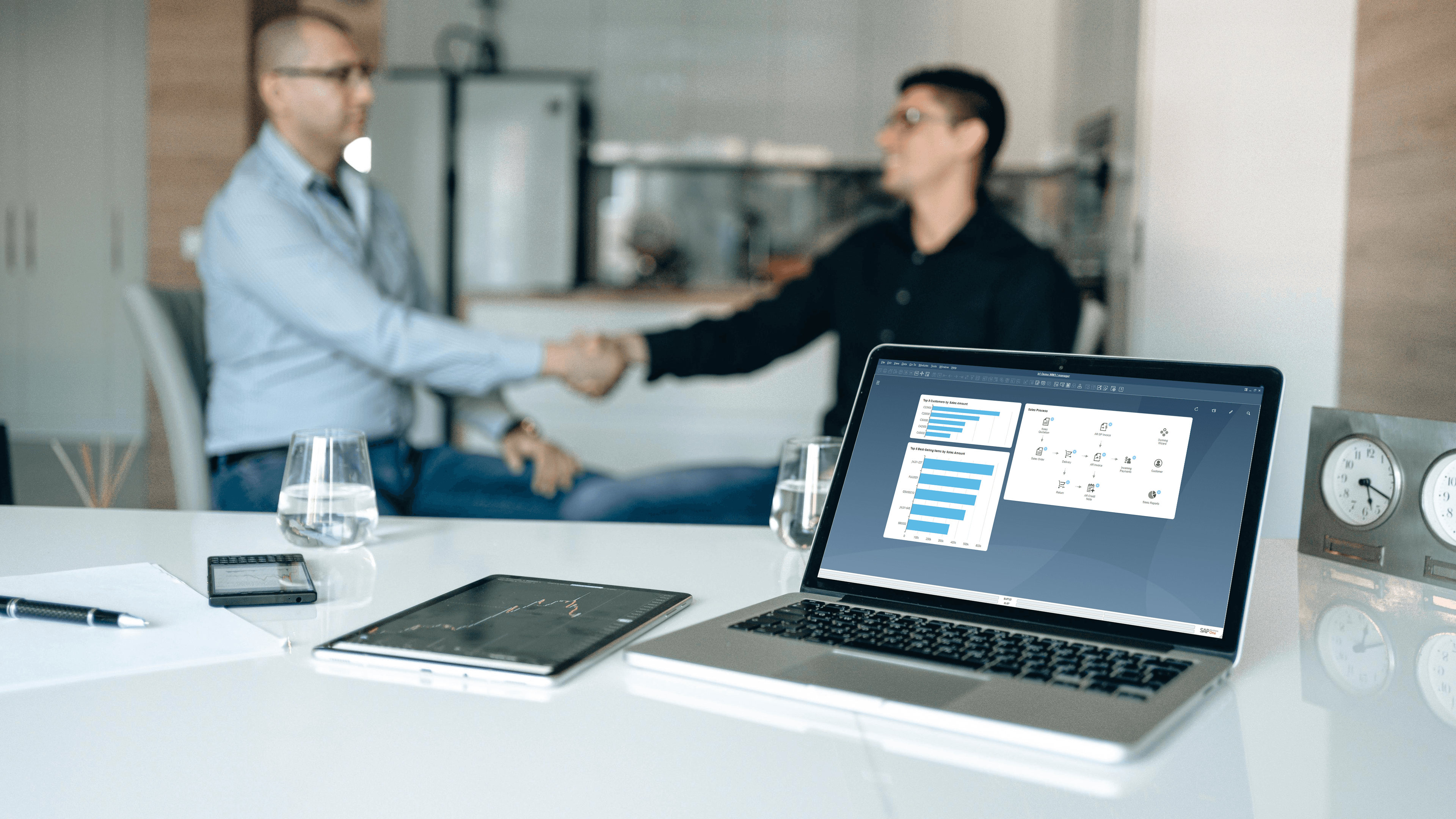 business meeting between tow persons